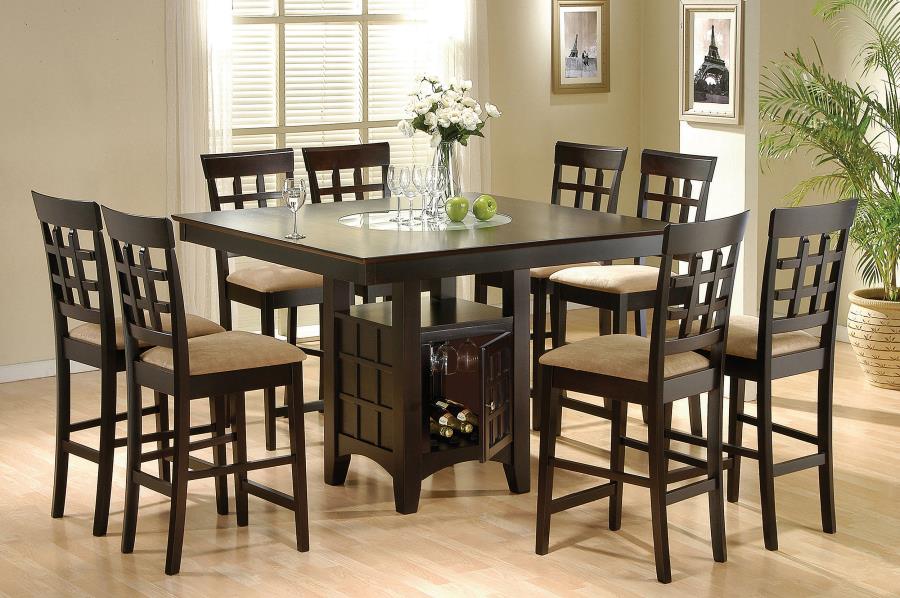 Gabriel Lattice-Back Upholstered Counter Chair Cappuccino (Set of 2)