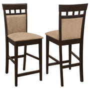 Gabriel Beige Upholstered-Back Counter Chair Cappuccino (Set of 2)