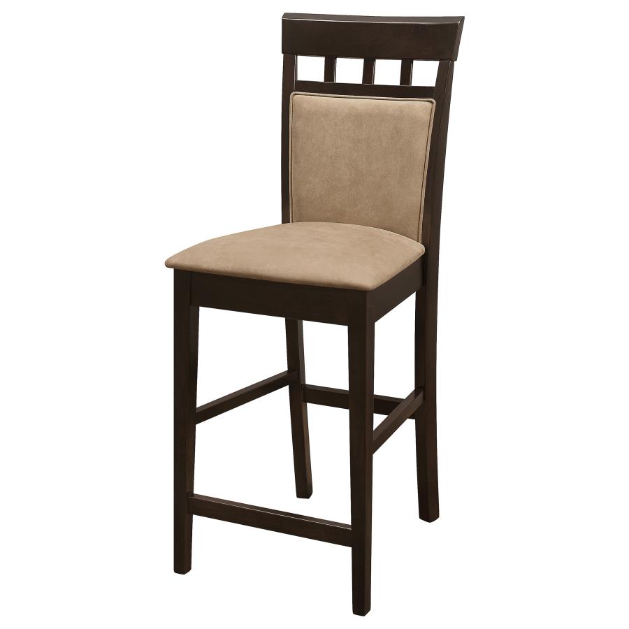 Gabriel Beige Upholstered-Back Counter Chair Cappuccino (Set of 2)