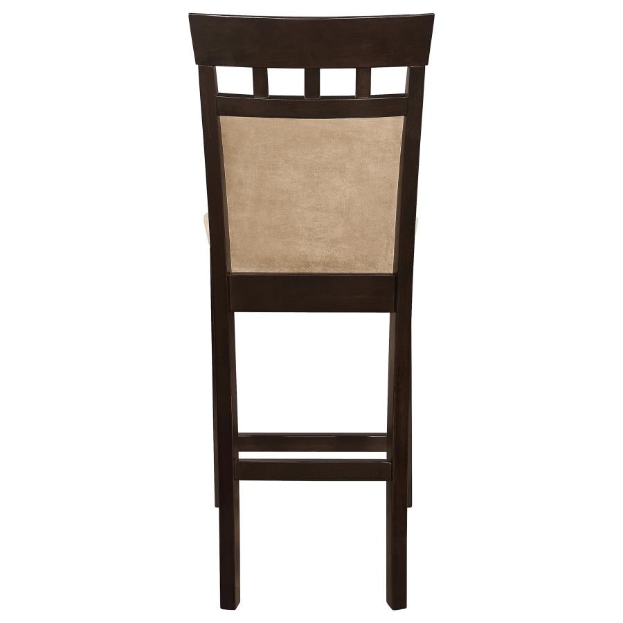 Gabriel Beige Upholstered-Back Counter Chair Cappuccino (Set of 2)