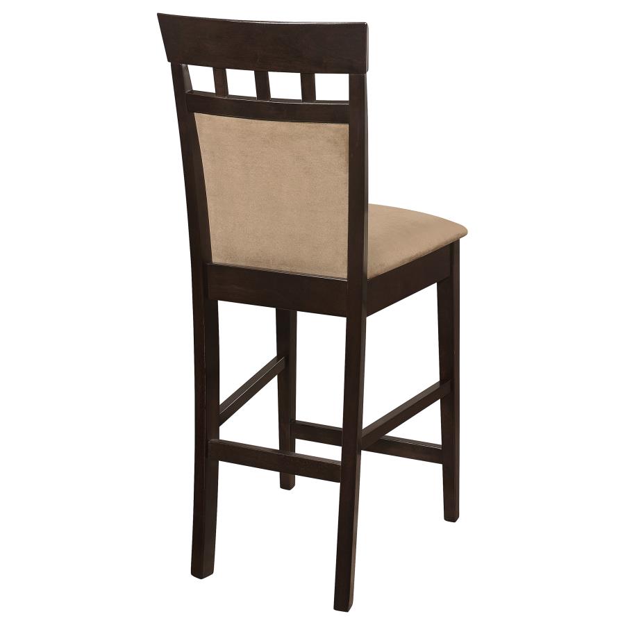 Gabriel Beige Upholstered-Back Counter Chair Cappuccino (Set of 2)