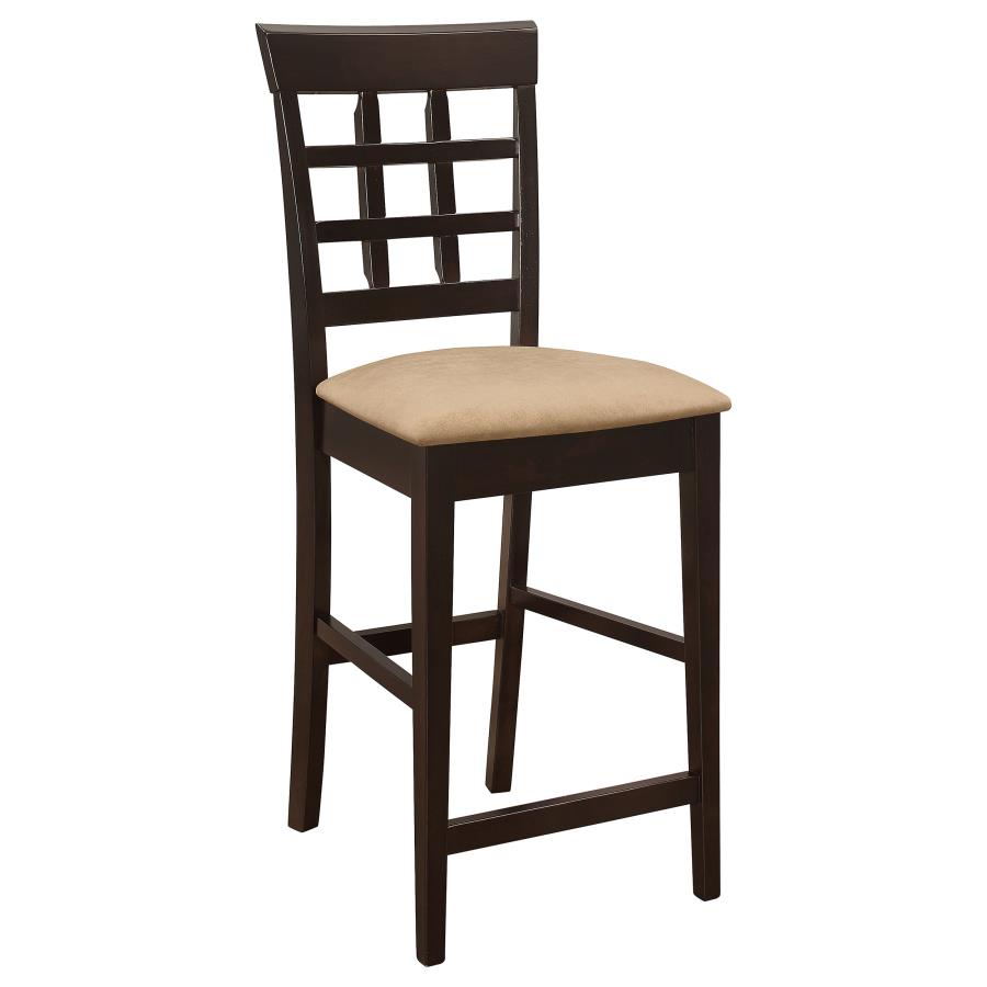 Gabriel 5-Piece Lattice-Back Counter Height Dining Set Cappuccino