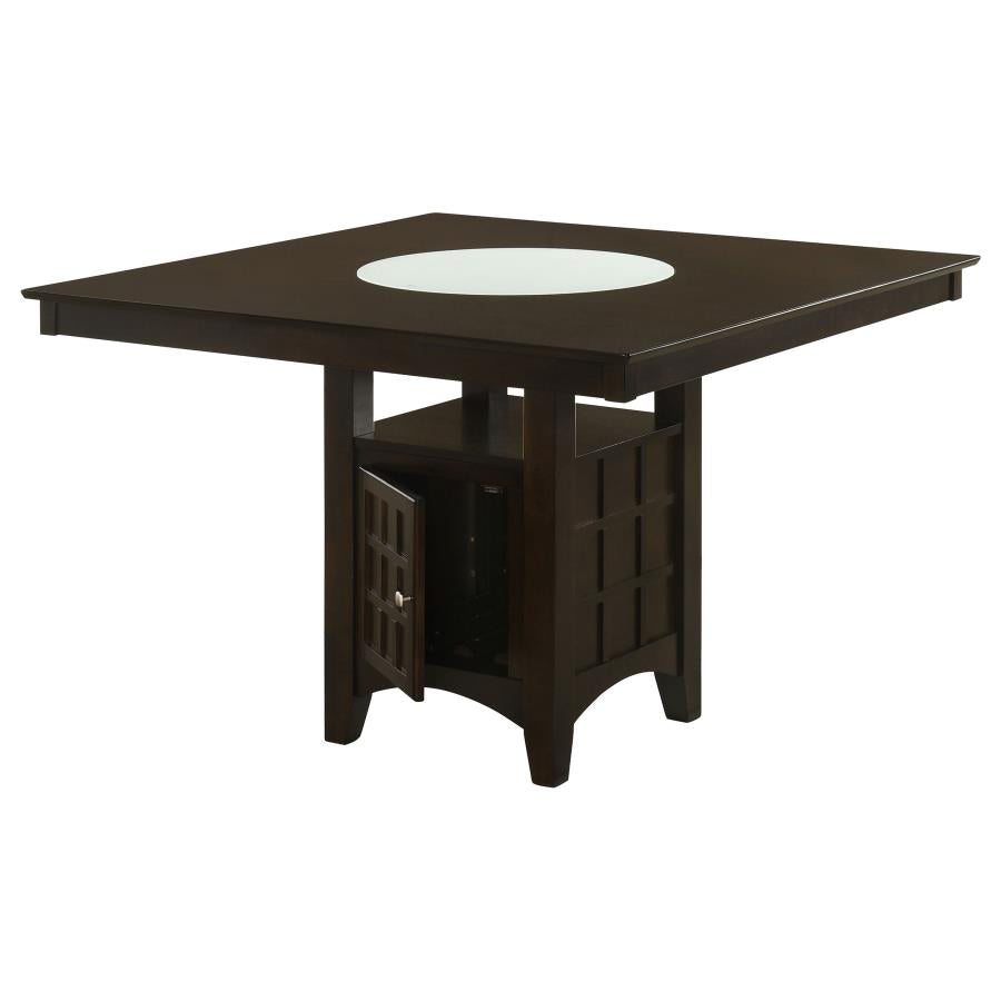 Gabriel Square Counter Height Dining Table with Storage Cappuccino