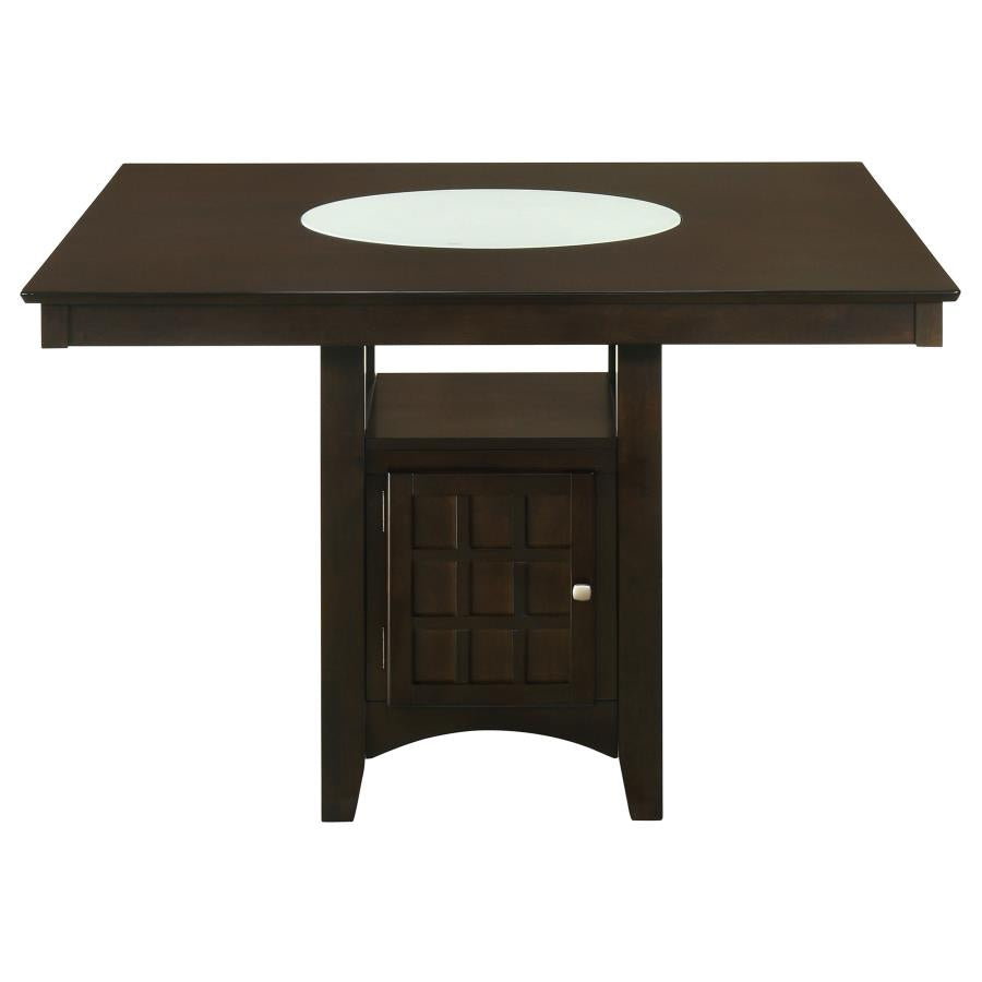 Gabriel Square Counter Height Dining Table with Storage Cappuccino