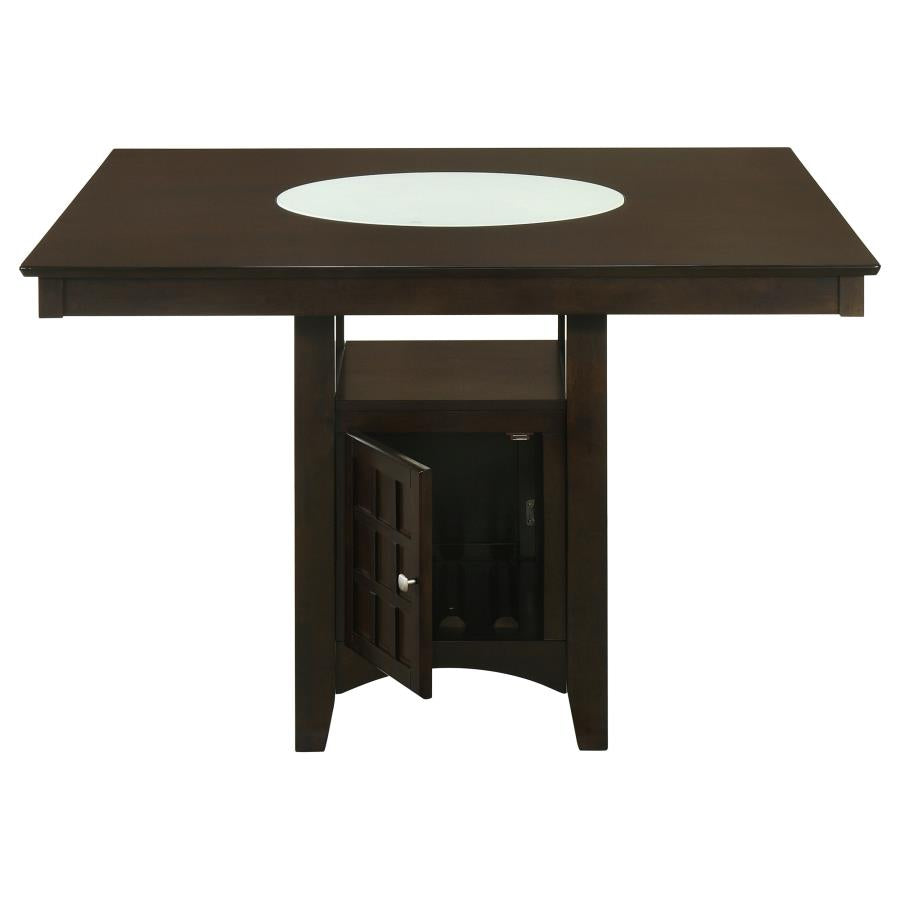 Gabriel Square Counter Height Dining Table with Storage Cappuccino