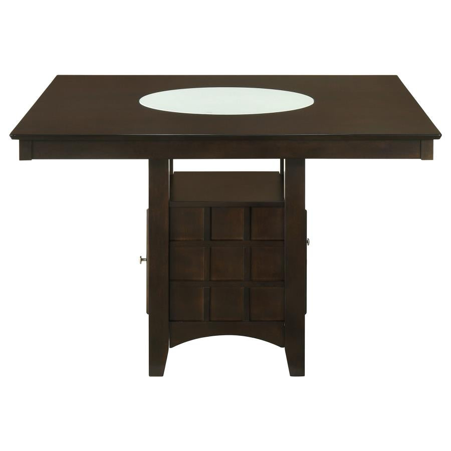 Gabriel Square Counter Height Dining Table with Storage Cappuccino