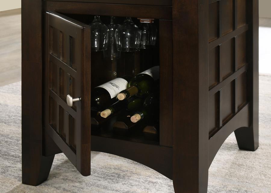 Gabriel Square Counter Height Dining Table with Storage Cappuccino