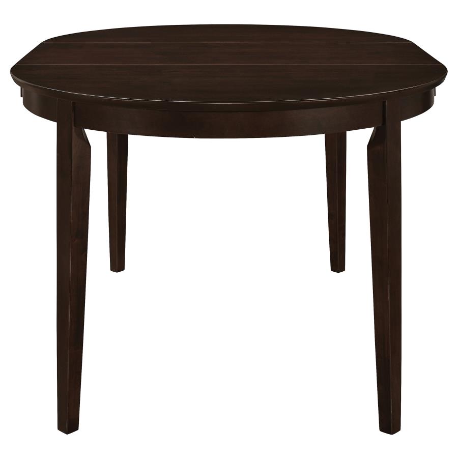 Gabriel 5-Piece Lattice-Back Oval Extension Dining Set Cappuccino