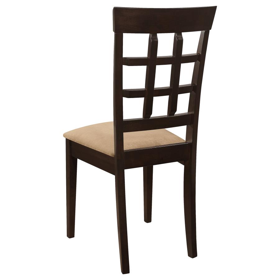 Gabriel 5-Piece Lattice-Back Oval Extension Dining Set Cappuccino