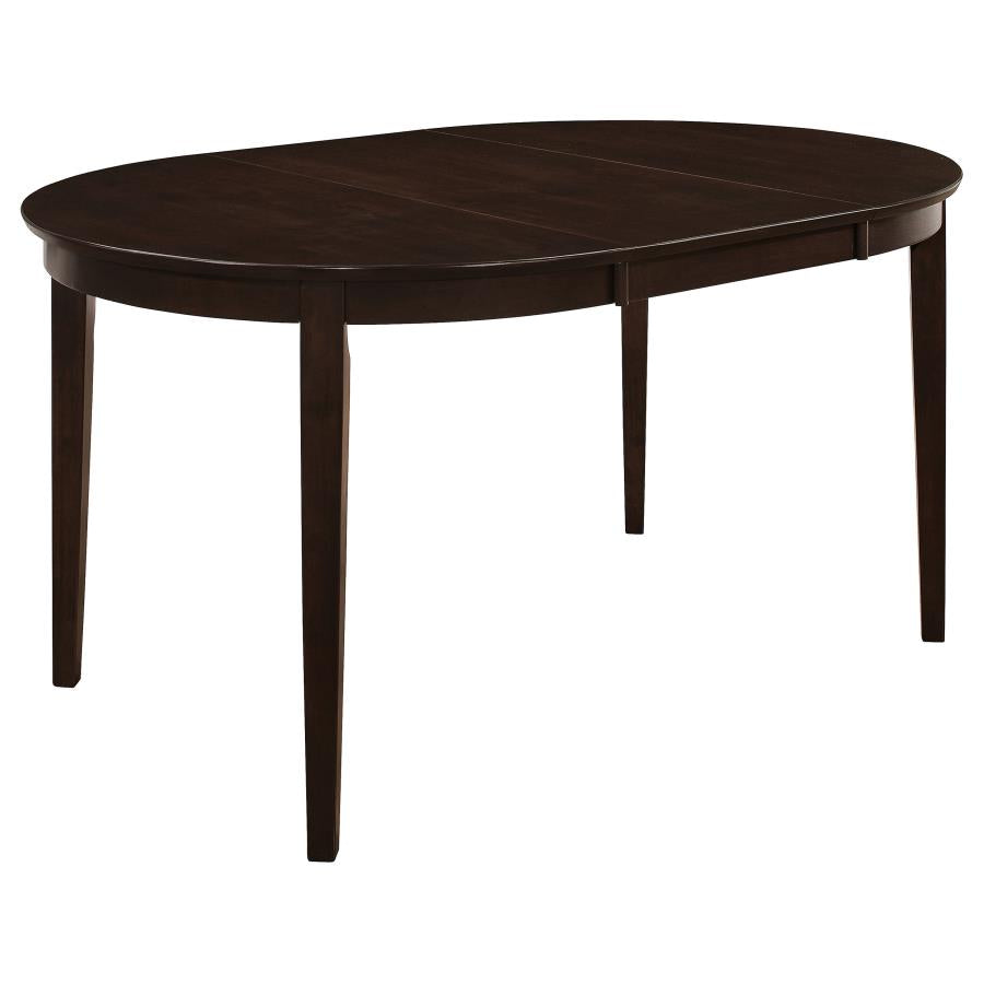 Gabriel Oval Extension Dining Table with Removable Leaf Cappuccino