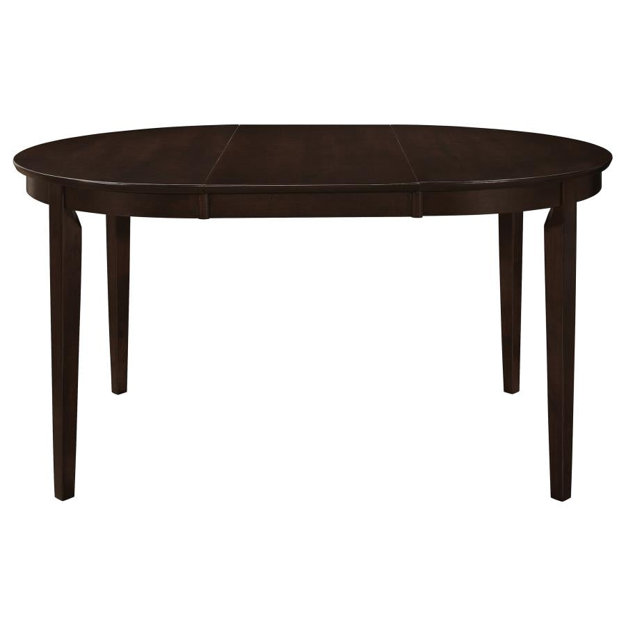 Gabriel Oval Extension Dining Table with Removable Leaf Cappuccino