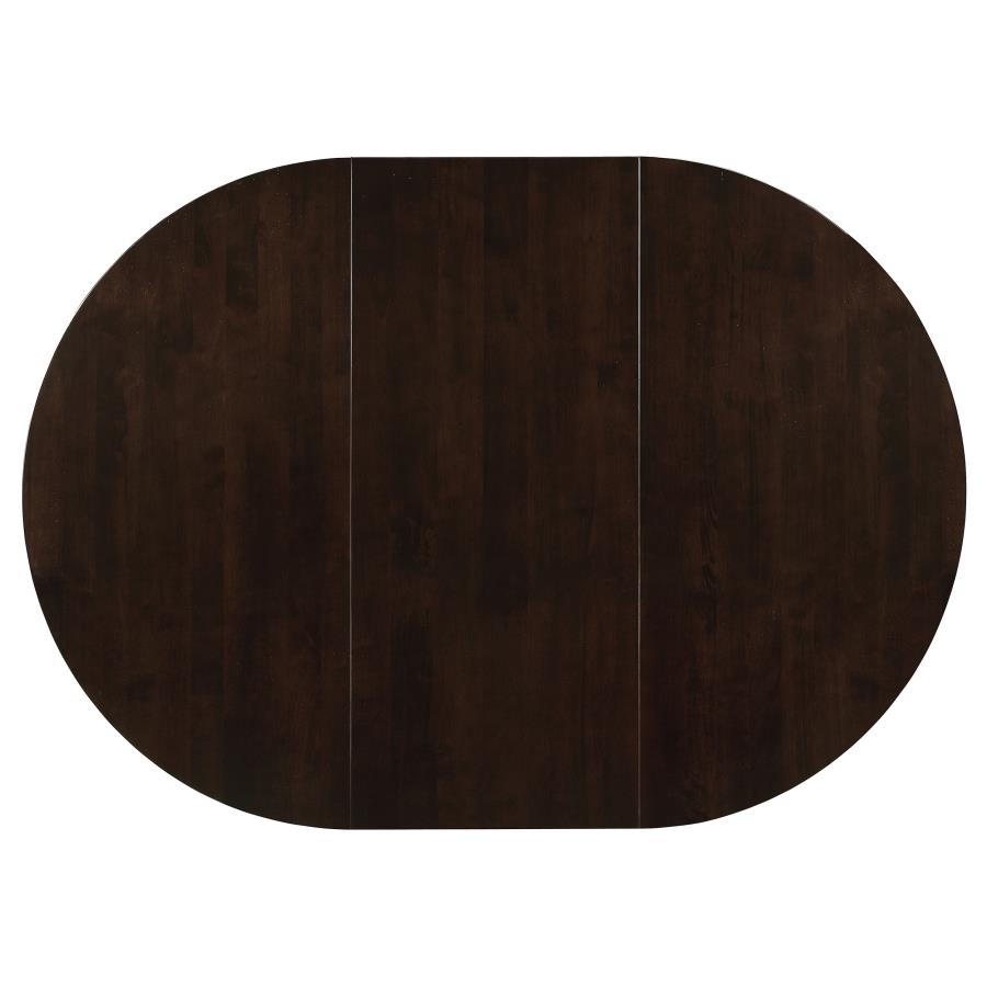 Gabriel Oval Extension Dining Table with Removable Leaf Cappuccino