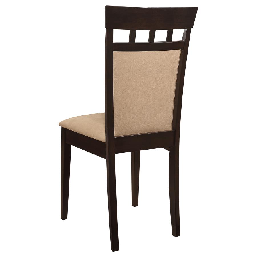 Gabriel 5-Piece Upholstered-Back Rectangular Dining Set Cappuccino