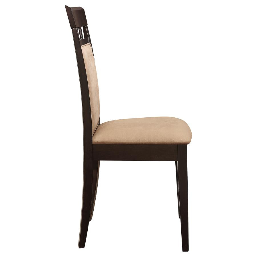 Gabriel 5-Piece Upholstered-Back Rectangular Dining Set Cappuccino