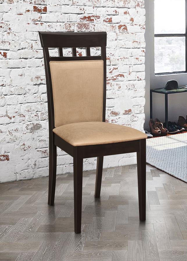 Gabriel Beige Upholstered-Back Dining Side Chair Cappuccino (Set of 2)