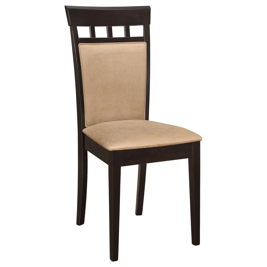 Gabriel Beige Upholstered-Back Dining Side Chair Cappuccino (Set of 2)