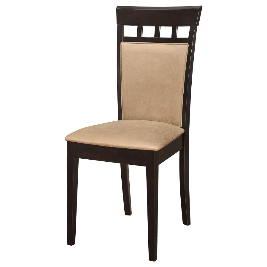 Gabriel Beige Upholstered-Back Dining Side Chair Cappuccino (Set of 2)