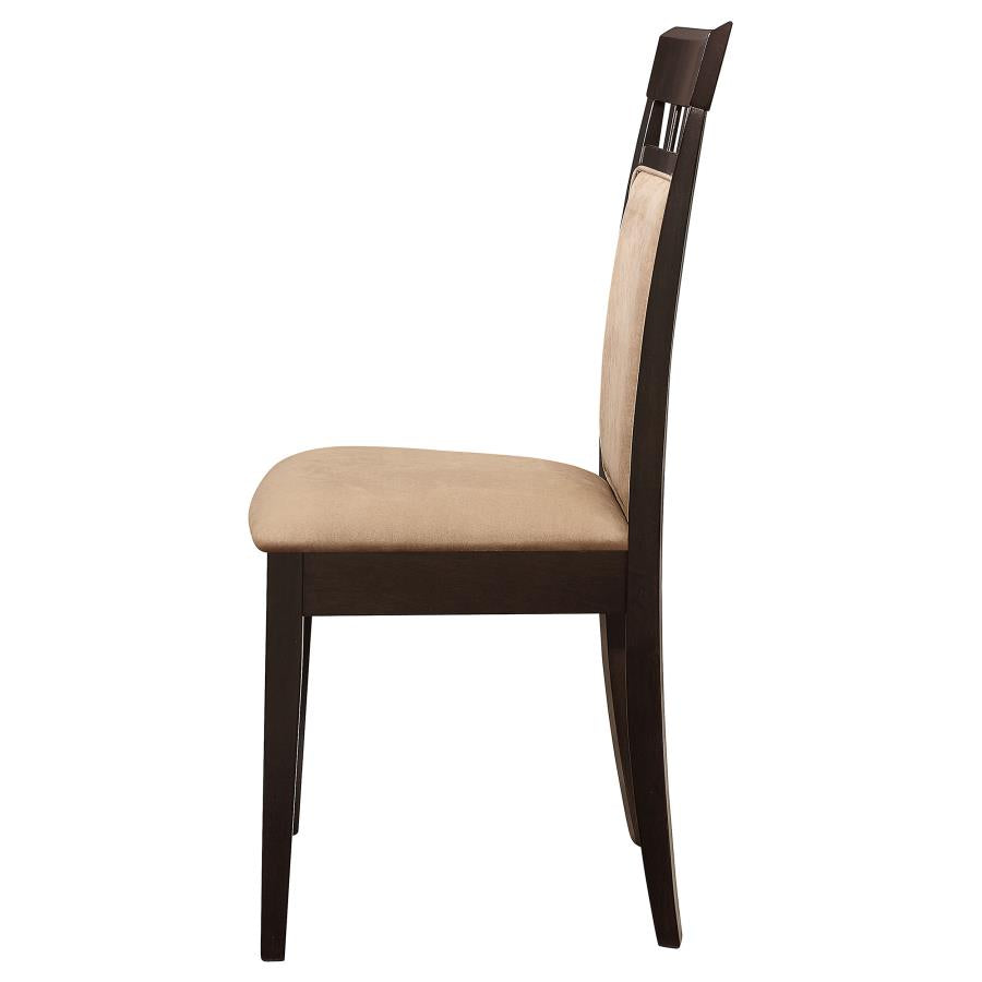 Gabriel Beige Upholstered-Back Dining Side Chair Cappuccino (Set of 2)