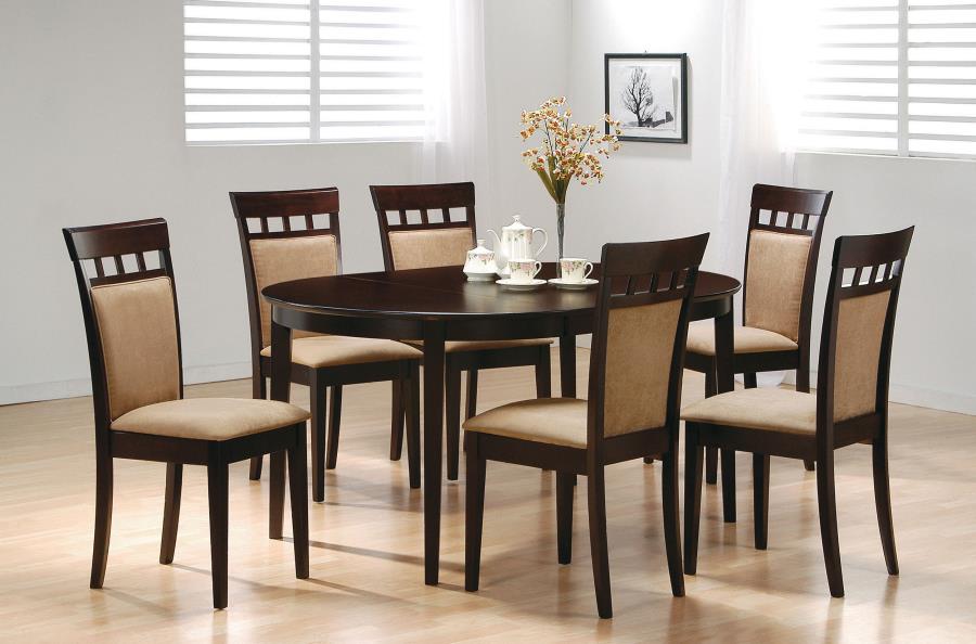 Gabriel Beige Upholstered-Back Dining Side Chair Cappuccino (Set of 2)