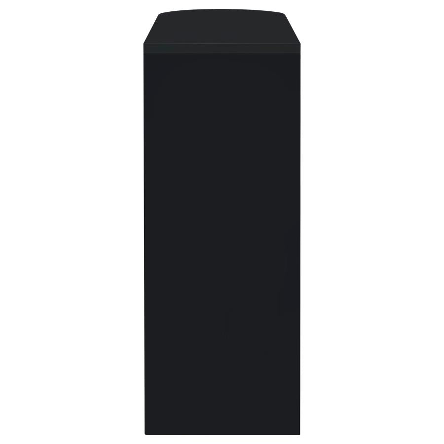 Adolfo Rectangular 2-tier Home Bar Table Black High Gloss