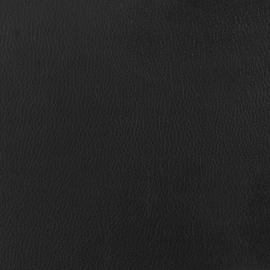 Lenny Tufted Adjustable Faux Leather Bar Stool Black (Set of 2)