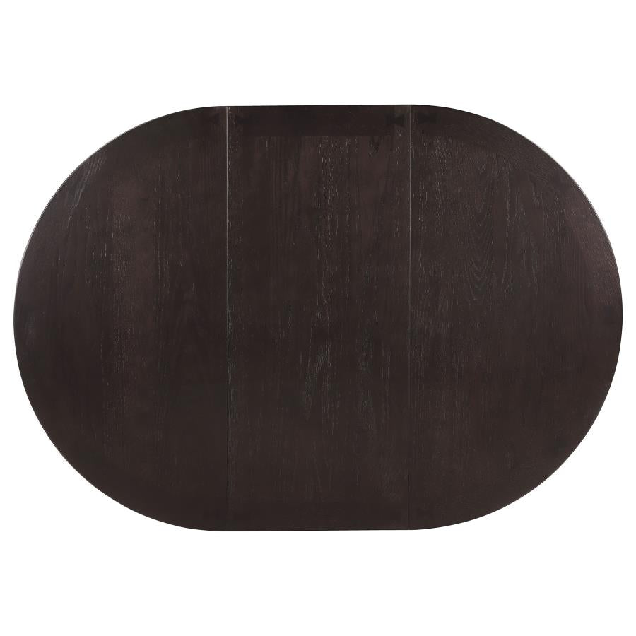 Lavon Oval 60-inch Wood Extension Leaf Dining Table Espresso