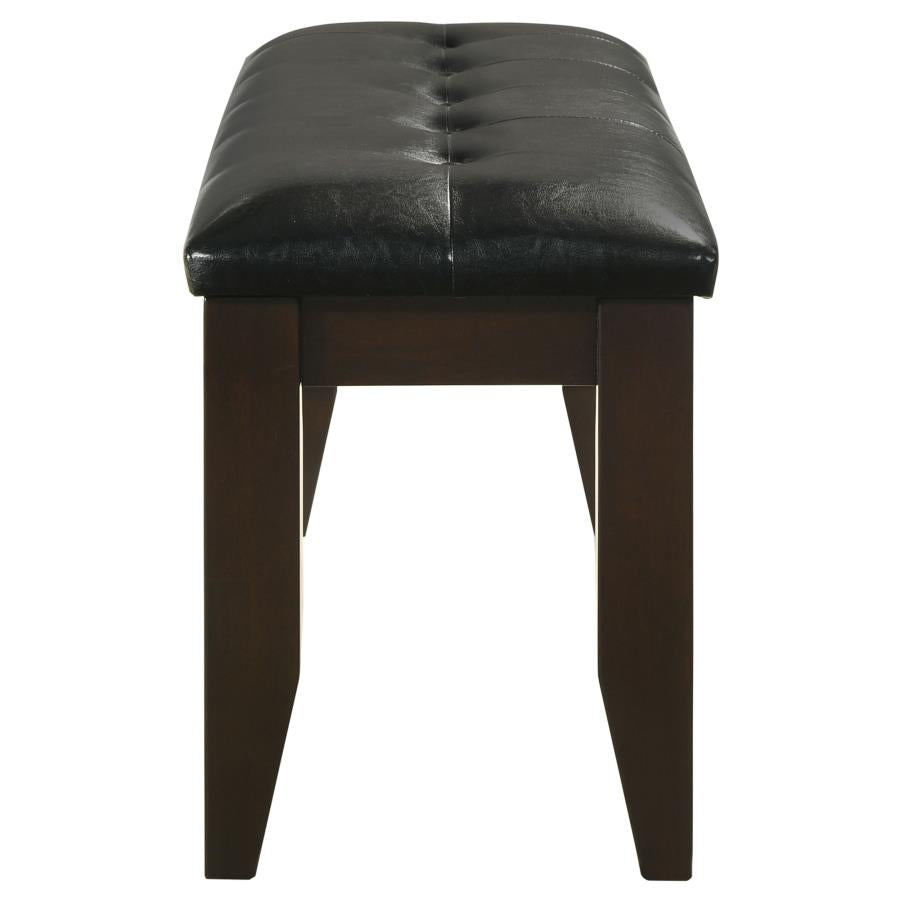 Dalila Faux Leather Upholstered Wood Dining Bench Cappuccino