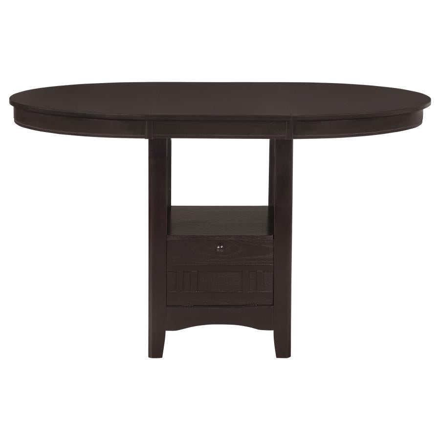 Lavon 5-piece Oval Counter Height Extension Dining Set Espresso