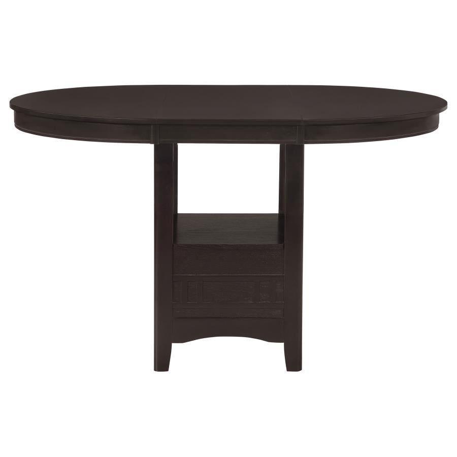 Lavon 5-piece Oval Counter Height Extension Dining Set Espresso