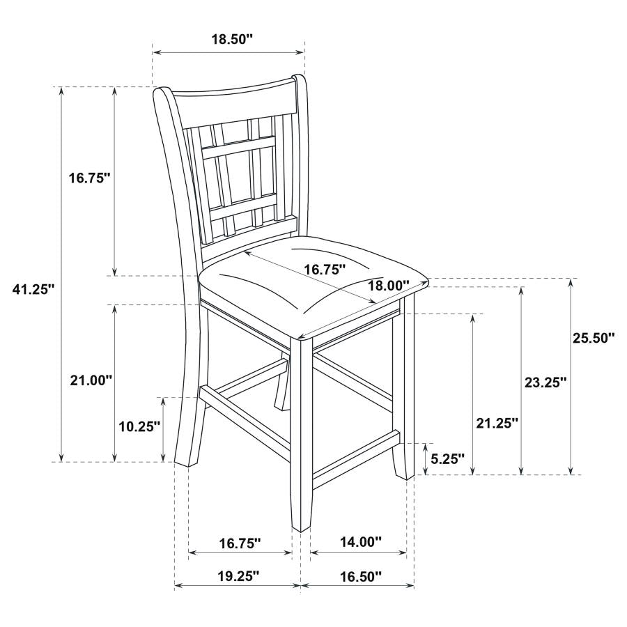 Lavon Wood Counter Height Dining Chair Black and Espresso (Set of 2)