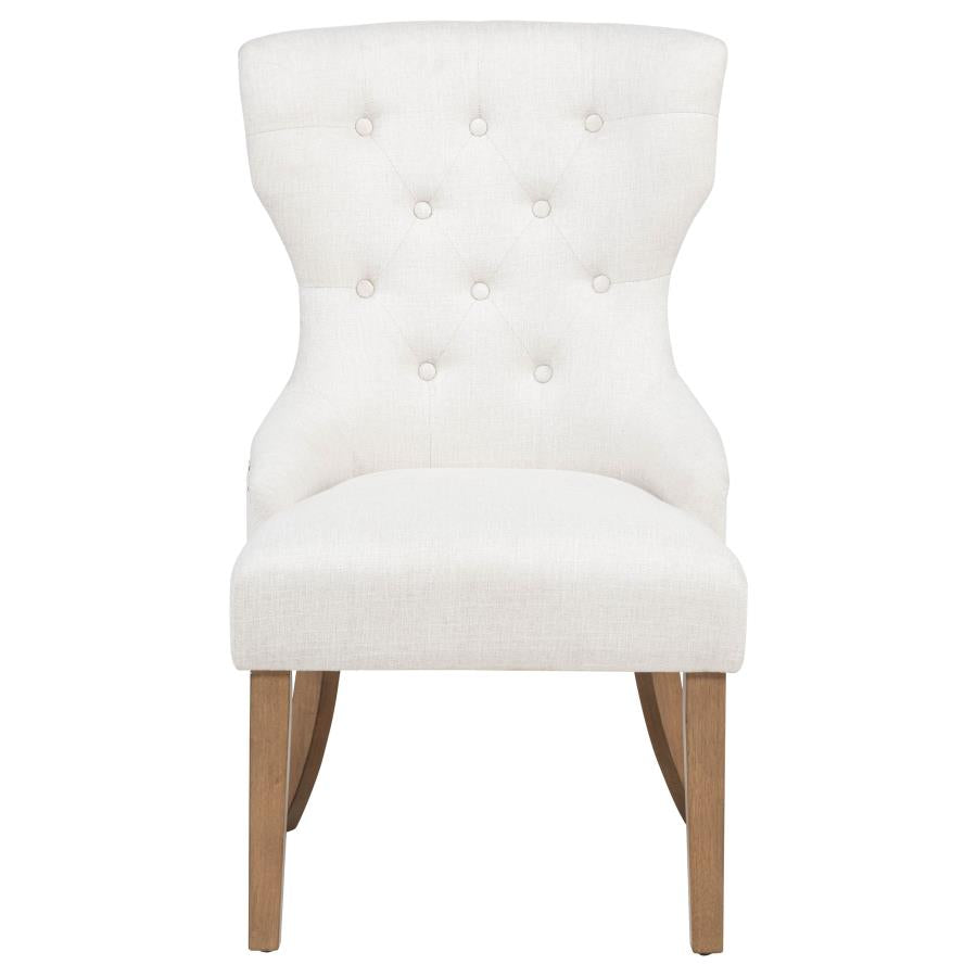 Baney Fabric Upholstered Dining Side Chair Beige and Rustic Grey