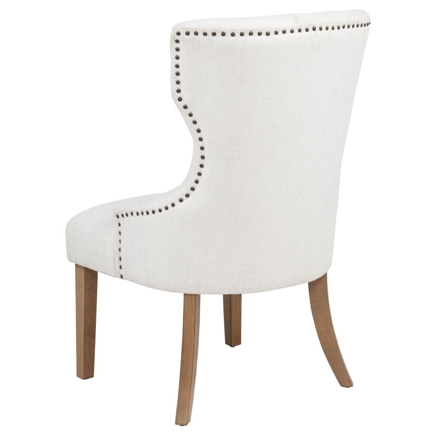 Baney Fabric Upholstered Dining Side Chair Beige and Rustic Grey