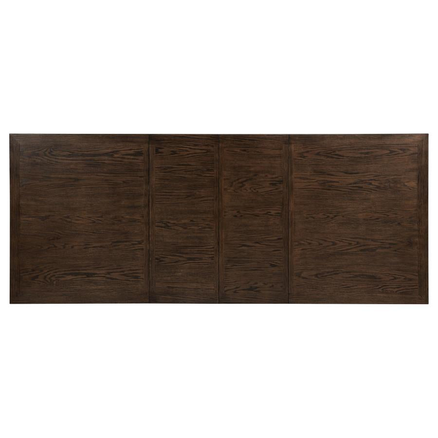 Ridgewell 7-piece Rectangular Trestle Dining Set Dark Oak