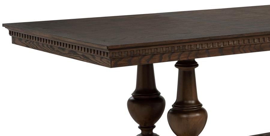 Ridgewell Rectangular Trestle Dining Table Dark Oak