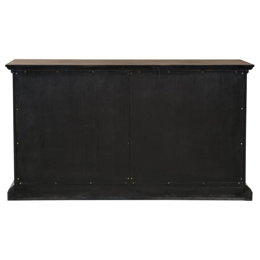 Ridgewell 2-drawer 4-door Dining Server Dark Oak