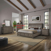 Twin Lakes Queen Storage Bed, Dresser & Mirror, Nightstand