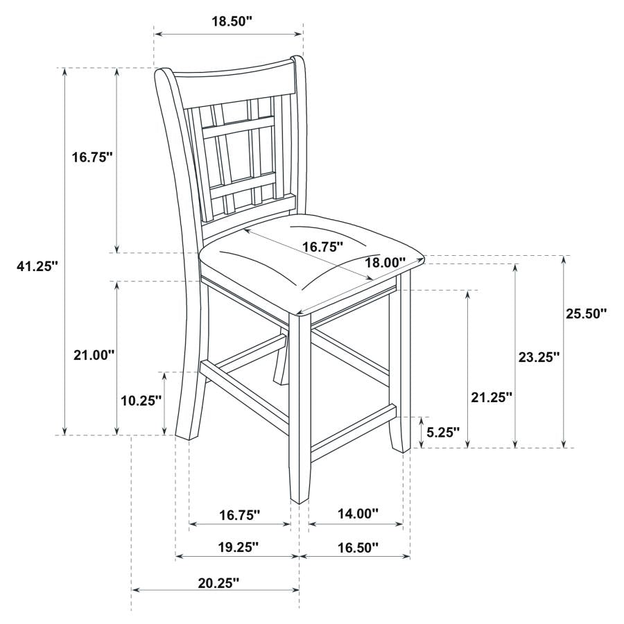 Lavon 5-piece Oval Counter Height Extension Dining Set Light Chestnut