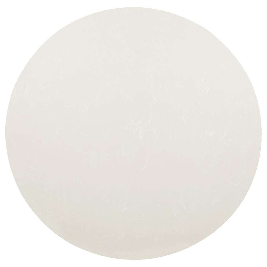 Lucaire 54-inch Round Cultured Marble Dining Table Sandstone