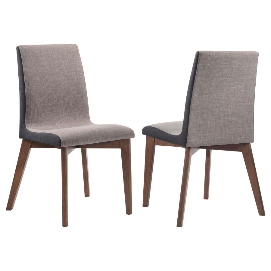 Redbridge Fabric Dining Side Chair Walnut (Set of 2)