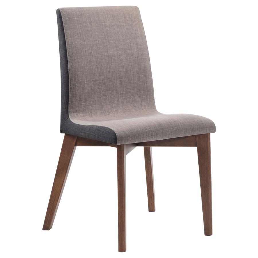 Redbridge Fabric Dining Side Chair Walnut (Set of 2)