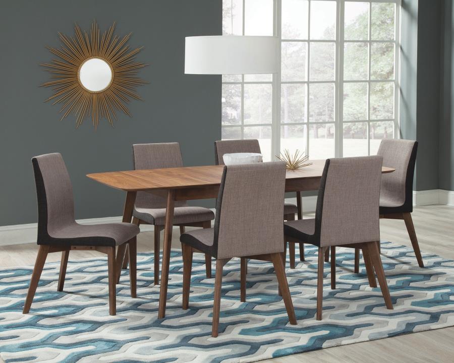 Redbridge Fabric Dining Side Chair Walnut (Set of 2)