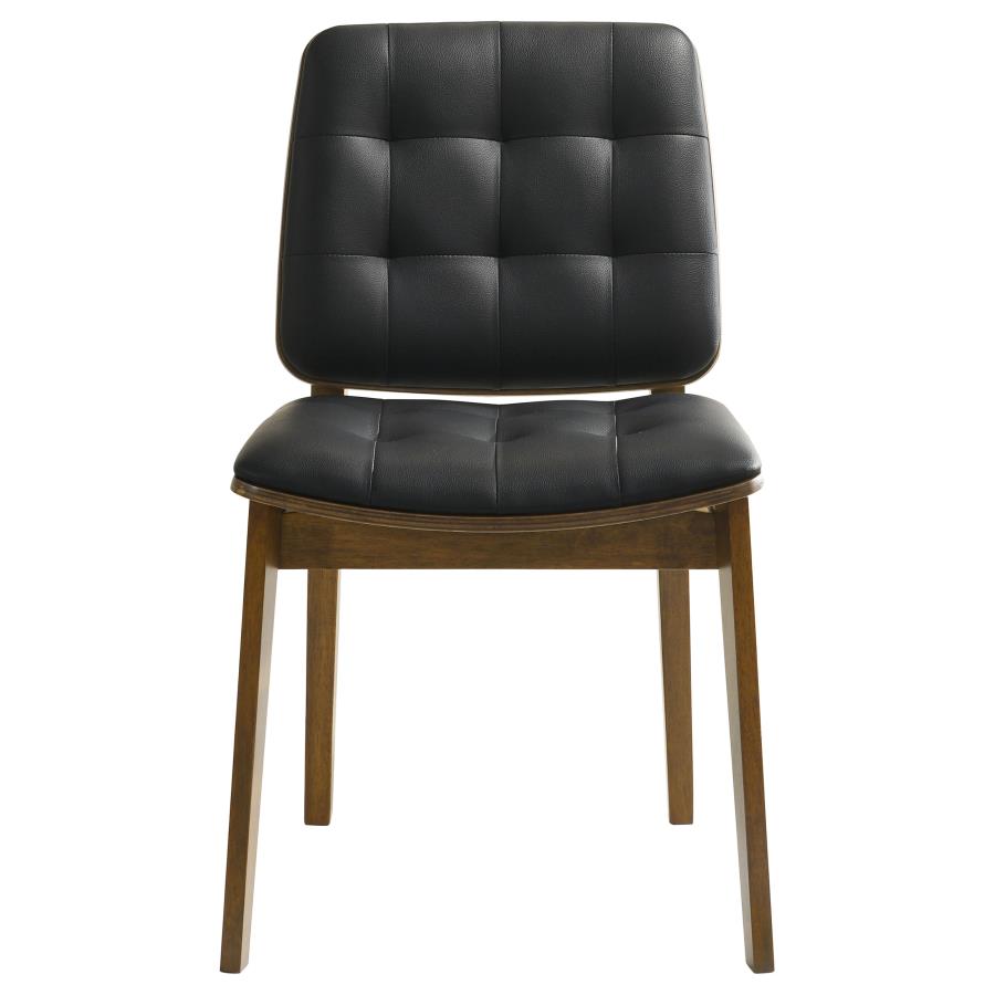 Redbridge Faux Leather Dining Side Chair Walnut (Set of 2)