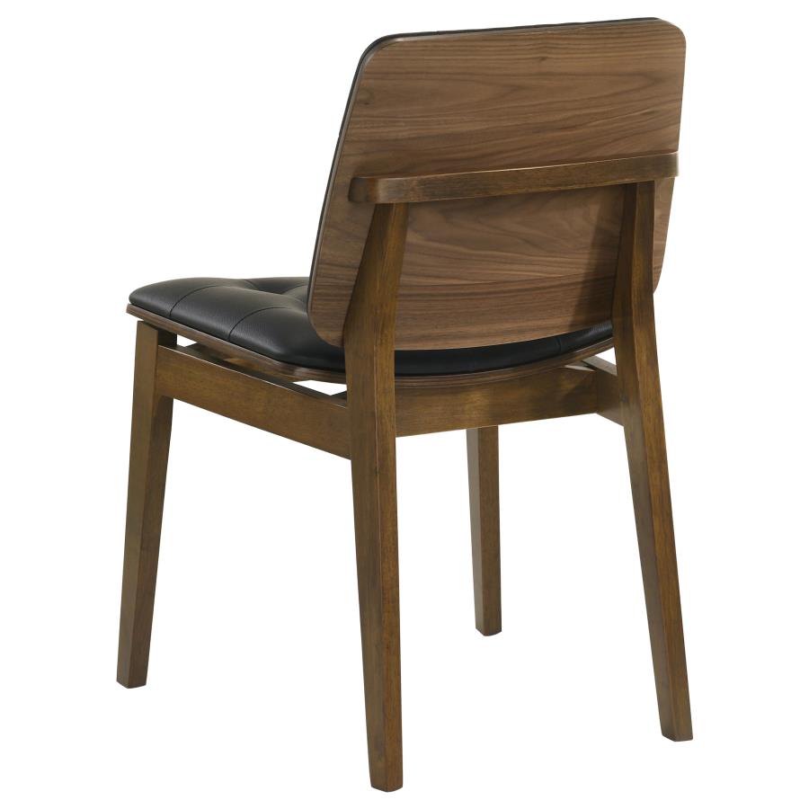 Redbridge Leatherette Dining Side Chair Walnut (Set of 2)