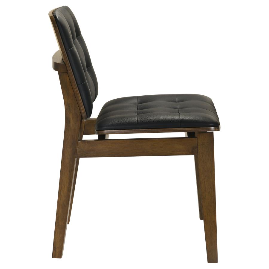 Redbridge Faux Leather Dining Side Chair Walnut (Set of 2)