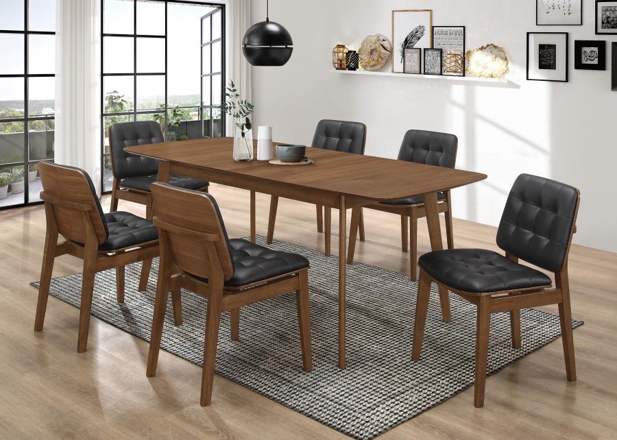 Redbridge Leatherette Dining Side Chair Walnut (Set of 2)