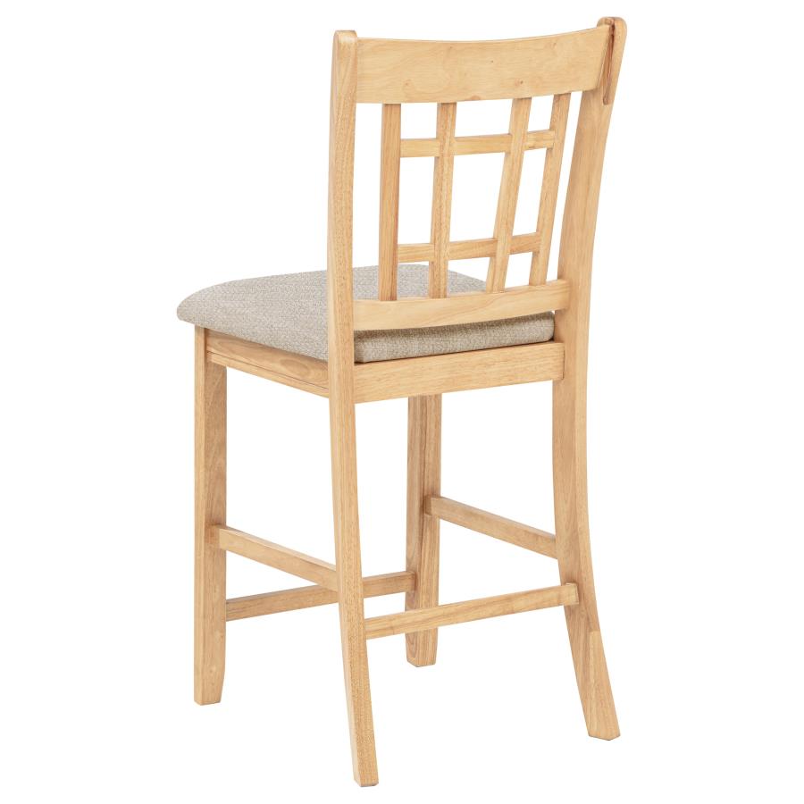 Lavon 5-piece Oval Counter Height Dining Set Light Oak
