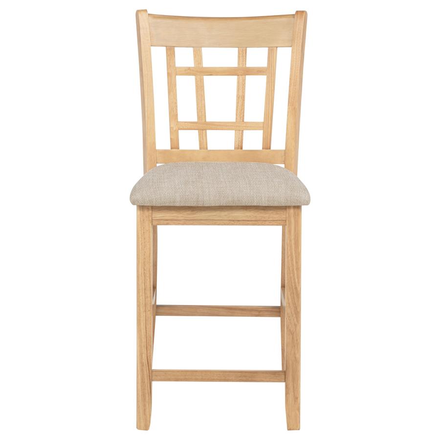 Lavon Wood Counter Height Dining Chair Grey and Light Oak (Set of 2)