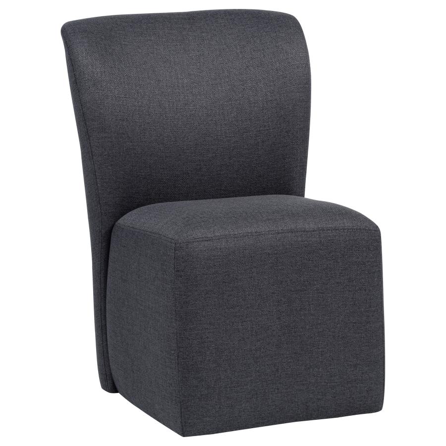 Jaelynn Upholstered Dining Side Chair Charcoal (Set of 2)
