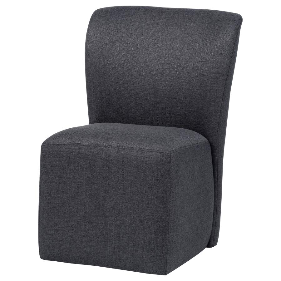Jaelynn Upholstered Dining Side Chair Charcoal (Set of 2)