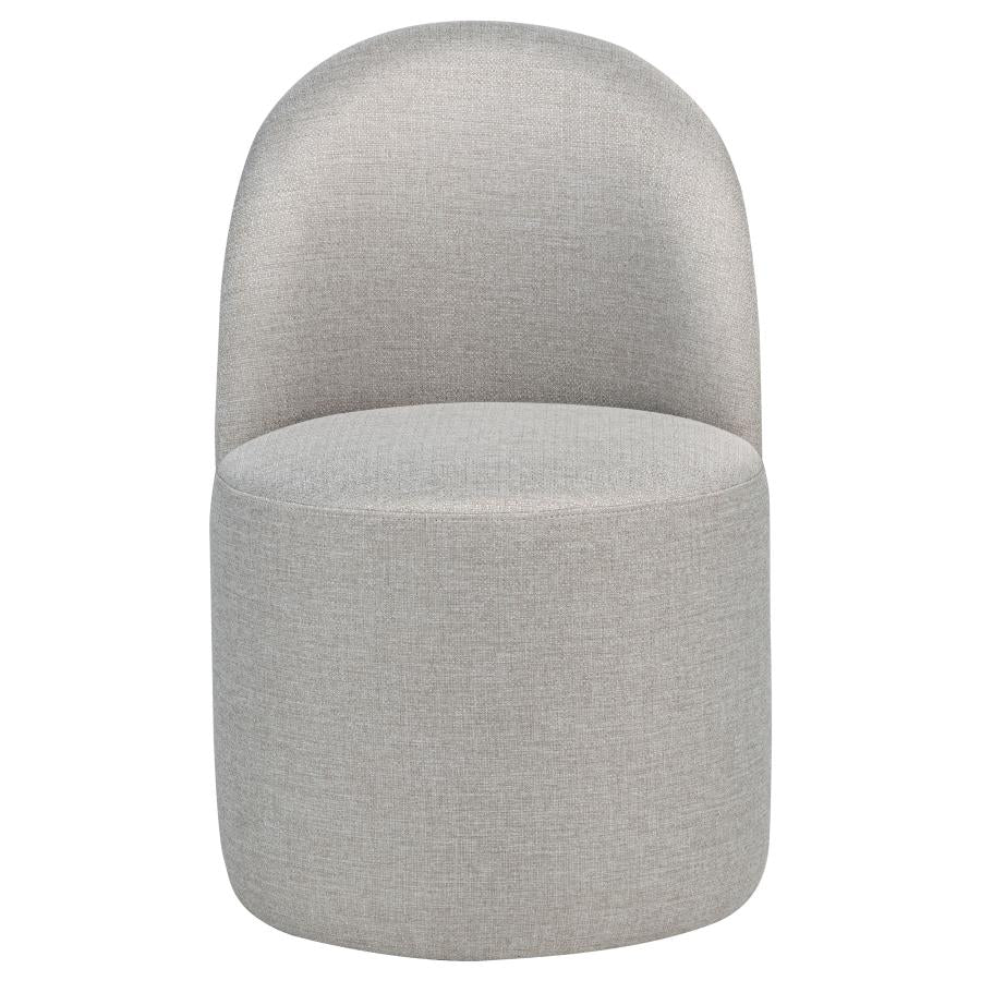 Aubrey Upholstered Barrel Dining Side Chair Beige (Set of 2)